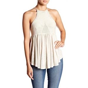 Free People Crochet Halter Tank Top